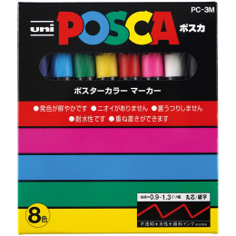 Posca PC-3M Standard tones 8-sett i gruppen Penner / Kunstnerpenner / Akrylmarkers hos Pen Store (136462)