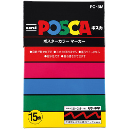 Posca PC-5M 15-sett i gruppen Penner / Kunstnerpenner / Akrylmarkers hos Pen Store (136464)