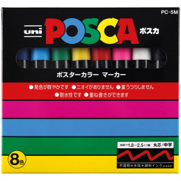 Posca PC-5M Standard tones 8-sett i gruppen Penner / Kunstnerpenner / Akrylmarkers hos Pen Store (136465)
