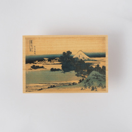 Postkort i Hinoki-tre – Hokusai ”Views of Mount Fuji” 6-sett A i gruppen Hobby & Kreativitet / Høytider og sesong / Kort og konvolutter hos Pen Store (136592)