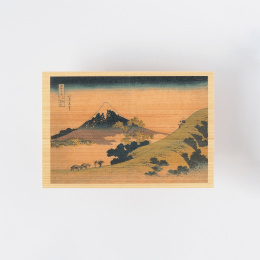 Postkort i Hinoki-tre – Hokusai ”Views of Mount Fuji” 6-sett B i gruppen Hobby & Kreativitet / Høytider og sesong / Kort og konvolutter hos Pen Store (136593)