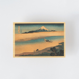 Postkort i Hinoki-tre – Hokusai ”Views of Mount Fuji” 6-sett B i gruppen Hobby & Kreativitet / Høytider og sesong / Kort og konvolutter hos Pen Store (136593)