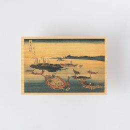 Postkort i Hinoki-tre – Hokusai ”Views of Mount Fuji” 6-sett B i gruppen Hobby & Kreativitet / Høytider og sesong / Kort og konvolutter hos Pen Store (136593)