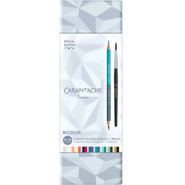 Bicolor Alpine Frost 9‑sett + pensel i gruppen Penner / Kunstnerpenner / Akvarellblyanter hos Pen Store (136599)