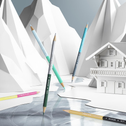 Bicolor Alpine Frost 9‑sett + pensel i gruppen Penner / Kunstnerpenner / Akvarellblyanter hos Pen Store (136599)