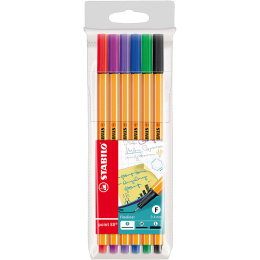 Point 88 Fineliner 6-pakning i gruppen Penner / Skrive / Fineliners hos Pen Store (136790)