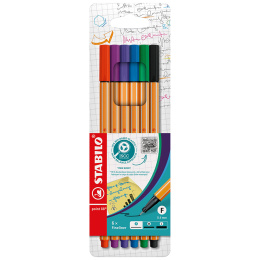 Point 88 Fineliner 6-pakning i gruppen Penner / Skrive / Fineliners hos Pen Store (136790)
