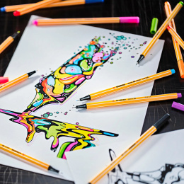 Point 88 Fineliner 6-pakning i gruppen Penner / Skrive / Fineliners hos Pen Store (136790)