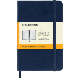 Classic Hard Cover Notebook Pocket Blue Linjert i gruppen  Papir & Blokk / Skrive og ta notater / Notatbøker hos Pen Store (136825)