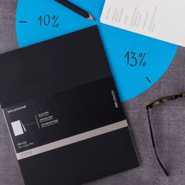 Pro Hard Cover Notebook XL Black Linjert i gruppen  Papir & Blokk / Skrive og ta notater / Notatbøker hos Pen Store (136836)