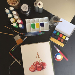 Akvarellsett Aqua Brique 10 deler i gruppen Kunstnermateriell / Kunstnerfarge / Akvarellmaling / Akvarellmaling i kopp hos Pen Store (136939)