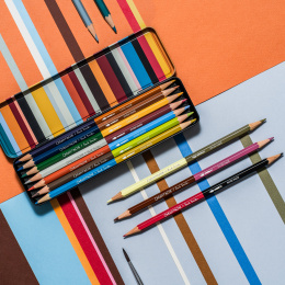 Bicolor Paul Smith 12‑sett + pensel i gruppen Penner / Kunstnerpenner / Akvarellblyanter hos Pen Store (137004)
