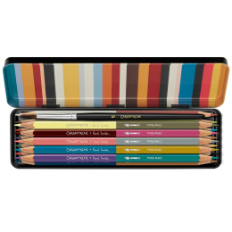 Bicolor Paul Smith 12‑sett + pensel i gruppen Penner / Kunstnerpenner / Akvarellblyanter hos Pen Store (137004)