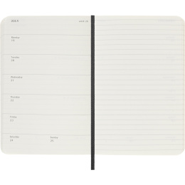 Kalender 18M WeekNote Soft Cover Pocket Black i gruppen  Papir & Blokk / Kalendere / 18 md kalendere hos Pen Store (137007)