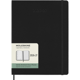 Kalender 18M WeekNote Soft Cover XL Black i gruppen  Papir & Blokk / Kalendere / 18 md kalendere hos Pen Store (137009)