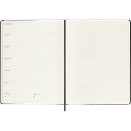 Kalender 18M WeekNote Hard Cover XL Black i gruppen  Papir & Blokk / Kalendere / 18 md kalendere hos Pen Store (137012)