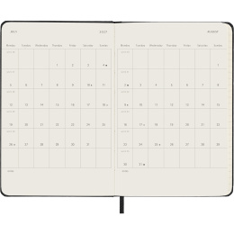 Kalender 18M Weekly Hard Cover Horisontell Pocket Black i gruppen  Papir & Blokk / Kalendere / 18 md kalendere hos Pen Store (137013)