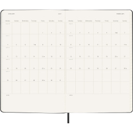 Kalender 18M Weekly Hard Cover Horisontell Large Black i gruppen  Papir & Blokk / Kalendere / 18 md kalendere hos Pen Store (137014)