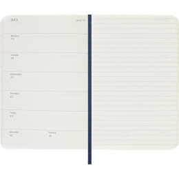 Kalender 18M WeekNote Soft Cover Pocket Sapphire Blue i gruppen  Papir & Blokk / Kalendere / 18 md kalendere hos Pen Store (137018)