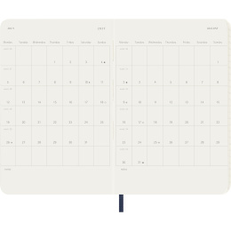 Kalender 18M WeekNote Soft Cover Pocket Sapphire Blue i gruppen  Papir & Blokk / Kalendere / 18 md kalendere hos Pen Store (137018)