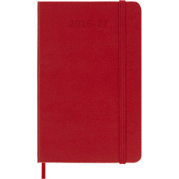 Kalender 18M WeekNote Hard Cover Pocket Red i gruppen  Papir & Blokk / Kalendere / 18 md kalendere hos Pen Store (137021)