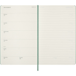 Kalender 18M WeekNote Hard Cover Large Sage Green i gruppen  Papir & Blokk / Kalendere / 18 md kalendere hos Pen Store (137024)