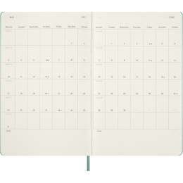 Kalender 18M WeekNote Hard Cover Large Sage Green i gruppen  Papir & Blokk / Kalendere / 18 md kalendere hos Pen Store (137024)
