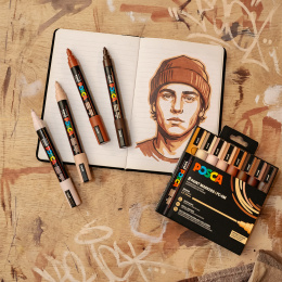 PC-5M Portrait Colours 8-sett i gruppen Penner / Kunstnerpenner / Illustrasjonmarkers hos Pen Store (137059)
