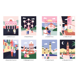 Mystery Coloring Around the World i gruppen Hobby & Kreativitet / Bøker / Fargebøker for voksne hos Pen Store (137179)