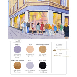 Watercolor Mixing Deck: Architecture i gruppen Hobby & Kreativitet / Bøker / Instruksjonsbøker hos Pen Store (137193)