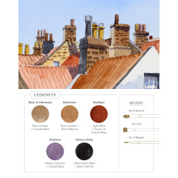 Watercolor Mixing Deck: Architecture i gruppen Hobby & Kreativitet / Bøker / Instruksjonsbøker hos Pen Store (137193)