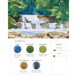 Watercolor Mixing Deck: Landscapes i gruppen Hobby & Kreativitet / Bøker / Instruksjonsbøker hos Pen Store (137194)