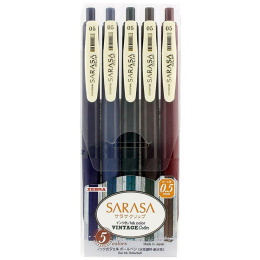 Sarasa Clip Vintage A 5-pakning i gruppen Penner / Skrive / Gelpenner hos Pen Store (137259)