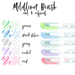 Mildliner Brush 5-pack Cool & Refined set i gruppen Penner / Kunstnerpenner / Penselpenner hos Pen Store (137265)