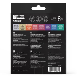Marker Metallic 8-sett i gruppen Penner / Kunstnerpenner / Akrylmarkers hos Pen Store (137373)