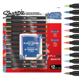 Creative Marker Brush Tip 12‑pakke Earth Tones i gruppen Penner / Kunstnerpenner / Akrylmarkers hos Pen Store (137406)
