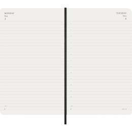Kalender 12M Daily 2027 Softcover Large Black i gruppen  Papir & Blokk / Kalendere / 12 md kalendere hos Pen Store (137424)