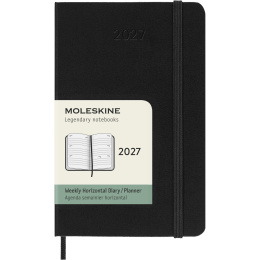 Kalender 12M Weekly Horizontal 2027 Hardcover Pocket Black  i gruppen  Papir & Blokk / Kalendere / 12 md kalendere hos Pen Store (137448)