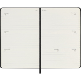 Kalender 12M Weekly Horizontal 2027 Hardcover Pocket Black  i gruppen  Papir & Blokk / Kalendere / 12 md kalendere hos Pen Store (137448)