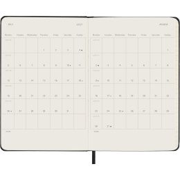 Kalender 12M Weekly Horizontal 2027 Hardcover Pocket Black  i gruppen  Papir & Blokk / Kalendere / 12 md kalendere hos Pen Store (137448)