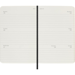 Kalender 12M Weekly Horizontal 2027 Softcover Pocket Black  i gruppen  Papir & Blokk / Kalendere / 12 md kalendere hos Pen Store (137449)