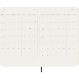 Kalender 12M Weekly Horizontal 2027 Softcover Pocket Black  i gruppen  Papir & Blokk / Kalendere / 12 md kalendere hos Pen Store (137449)