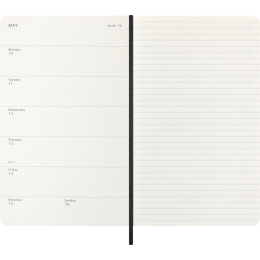 Kalender 12M Weekly Notebook 2027 Softcover Large Black  i gruppen  Papir & Blokk / Kalendere / 12 md kalendere hos Pen Store (137451)