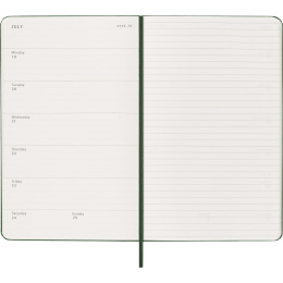 Kalender 12M Weekly Notebook 2027 Hardcover Large Myrtle Green  i gruppen  Papir & Blokk / Kalendere / 12 md kalendere hos Pen Store (137452)