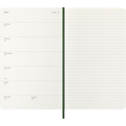 Kalender 12M Weekly Notebook 2027 Softcover Large Myrtle Green  i gruppen  Papir & Blokk / Kalendere / 12 md kalendere hos Pen Store (137453)
