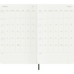 Kalender 12M Weekly Notebook 2027 Softcover Large Myrtle Green  i gruppen  Papir & Blokk / Kalendere / 12 md kalendere hos Pen Store (137453)
