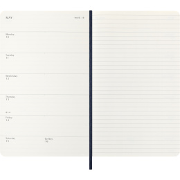 Kalender 12M Weekly Notebook 2027 Softcover Large Sapphire Blue  i gruppen  Papir & Blokk / Kalendere / 12 md kalendere hos Pen Store (137454)