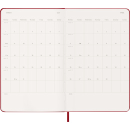 Kalender 12M Weekly Notebook 2027 Hardcover Large Red  i gruppen  Papir & Blokk / Kalendere / 12 md kalendere hos Pen Store (137455)