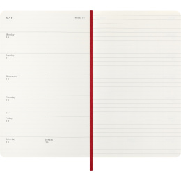 Kalender 12M Weekly Notebook 2027 Softcover Large Red  i gruppen  Papir & Blokk / Kalendere / 12 md kalendere hos Pen Store (137456)
