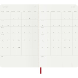 Kalender 12M Weekly Notebook 2027 Softcover Large Red  i gruppen  Papir & Blokk / Kalendere / 12 md kalendere hos Pen Store (137456)